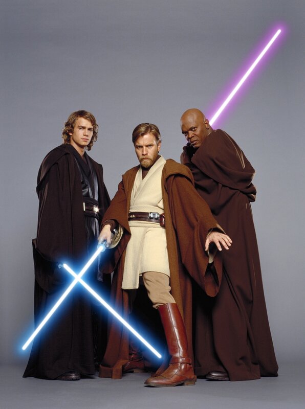 Three Men with Lightsabers — Brown