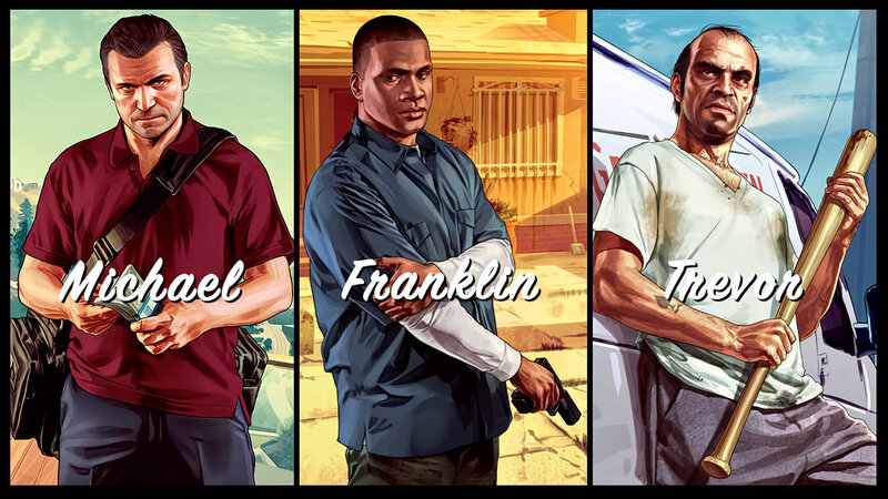 Three Men with Weapons — Blue, Dramatic, Afternoon