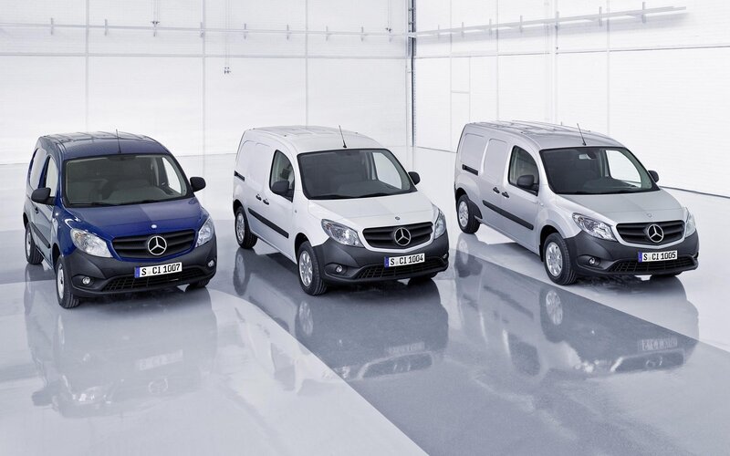 Three Mercedes-Benz Citan vans