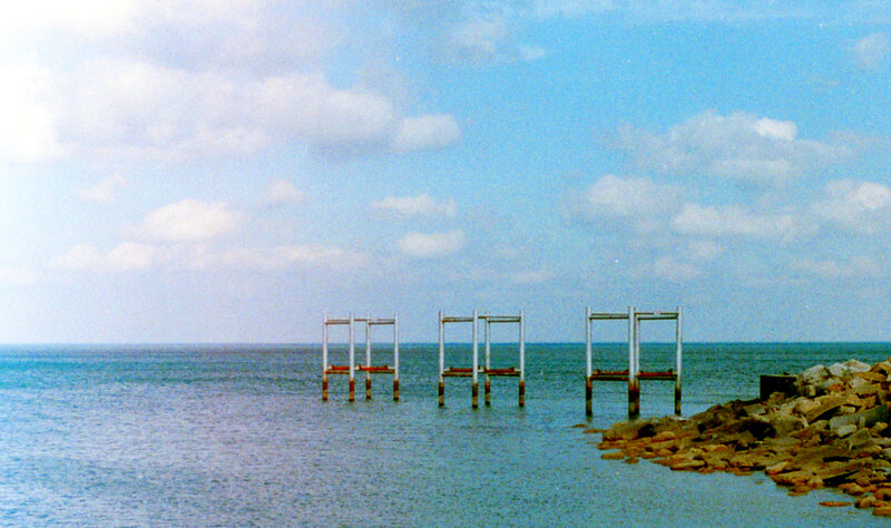 Three Metal Frames in Water