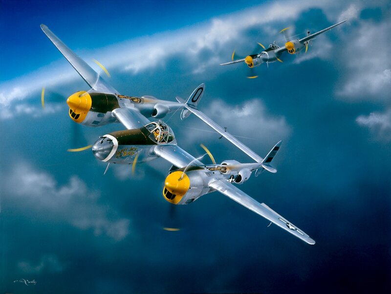 Three Military Aircraft — Blue, Dramatic