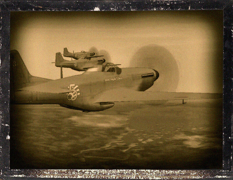 Three Military Aircraft — Sepia