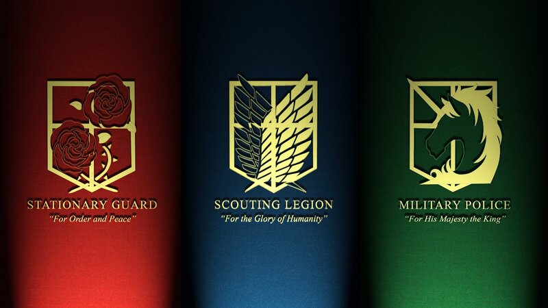 Three Military Emblems — Red