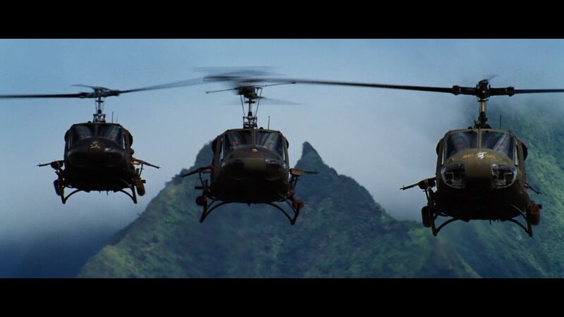 Three Military Helicopters — Green