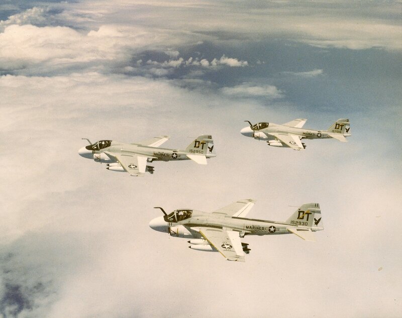 Three military jets in formation