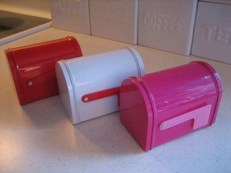 Three Miniature Mailboxes