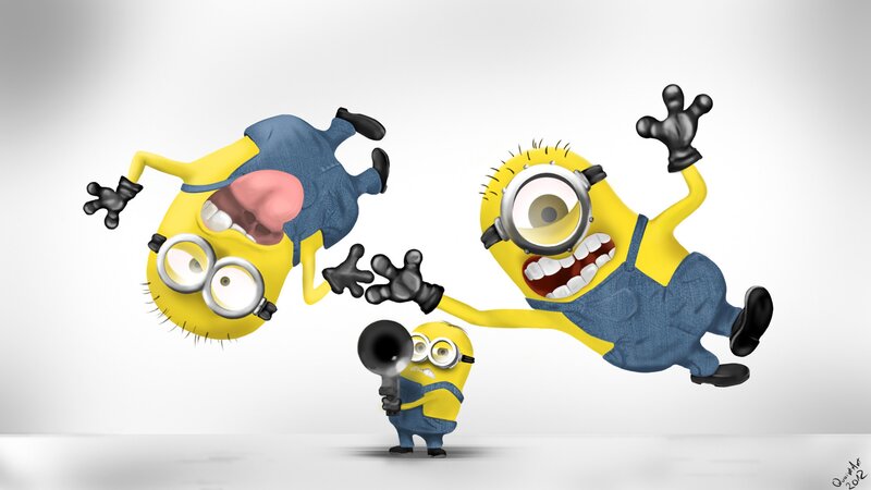 Three Minions in Action