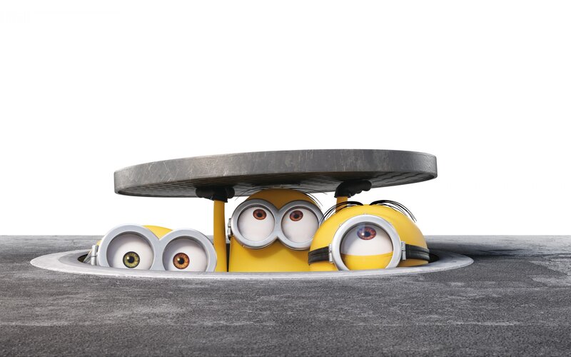 Three Minions in Manhole