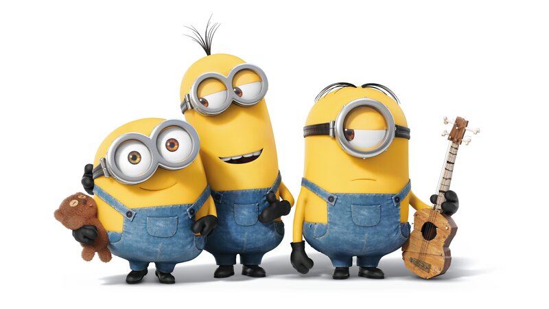 Three Minions Standing — Yellow, Playful, 3d Render, Teddy Bear