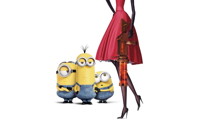 Three Minions with Woman