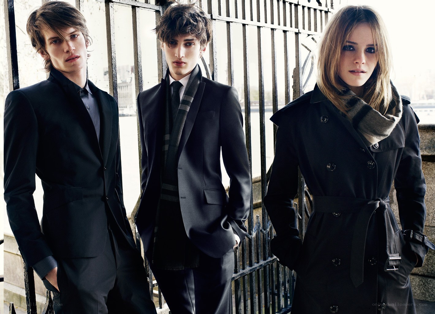 Three models in formal wear