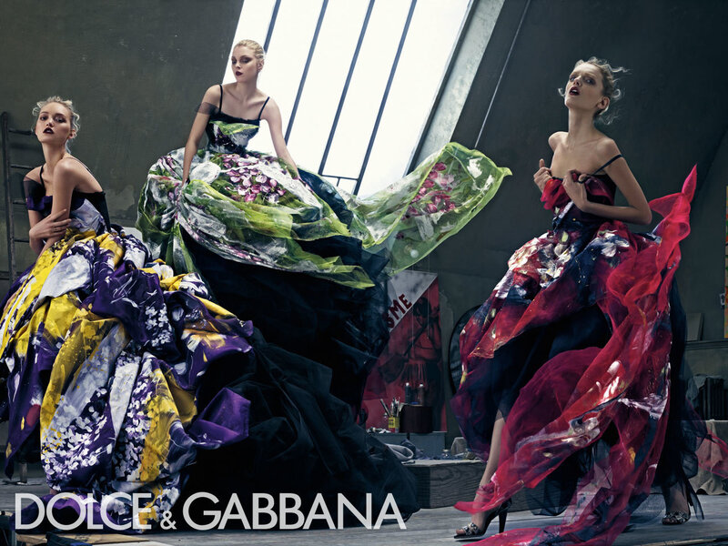 Three Models in Gowns