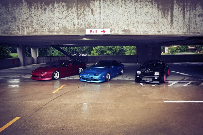 Three Modified Cars — Red, Dramatic