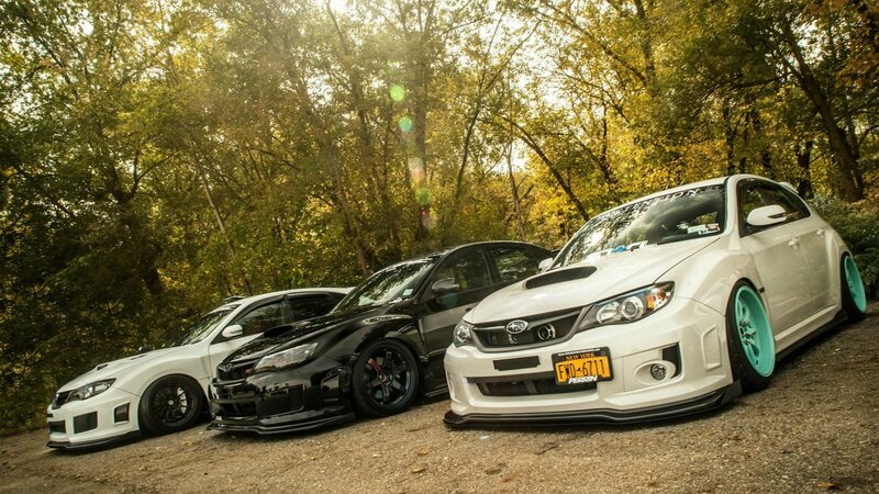Three Modified Cars — White, Dramatic
