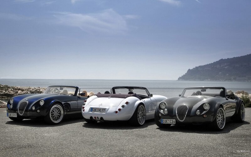 Three Morgan Cars — Blue