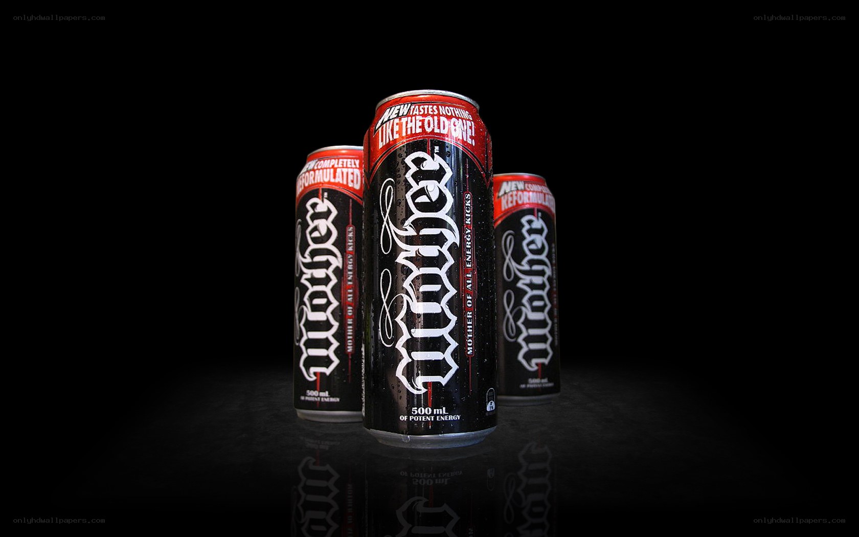 Three Mother energy drink cans