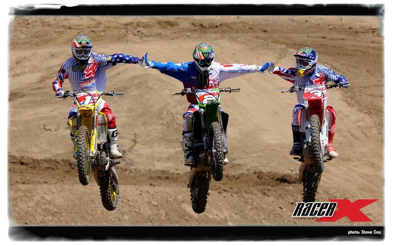 Three Motocross Riders