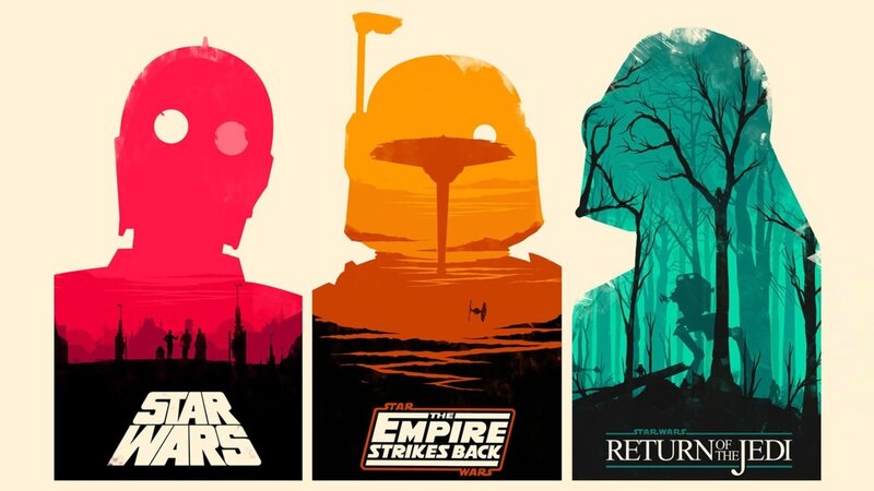 Three Movie Posters — Red, Dramatic, Sunset