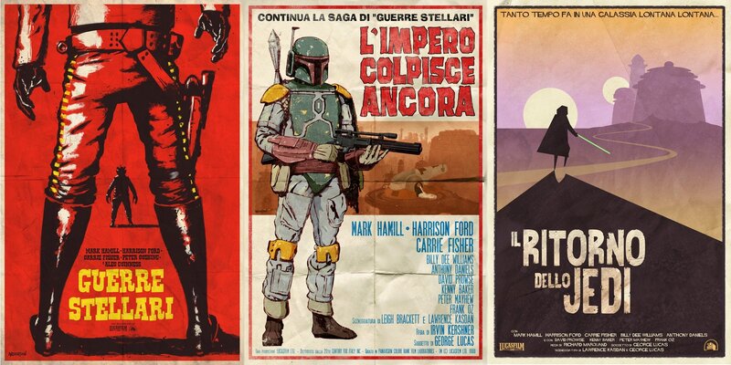 Three Movie Posters — Red, Dramatic