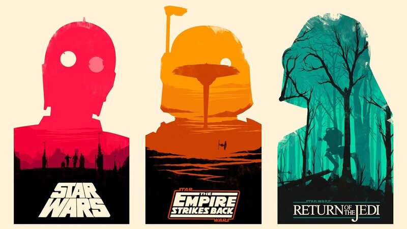 Three Movie Posters — Red
