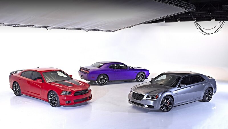 Three Muscle Cars — Red, Neutral