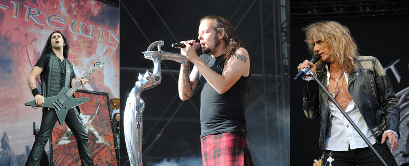 Three Musicians on Stage — Black, Energetic, Afternoon