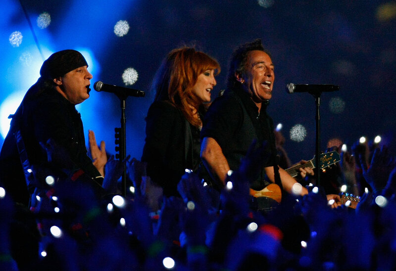 Three Musicians on Stage — Blue, Energetic