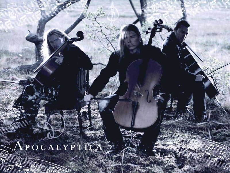 Three Musicians with Cellos