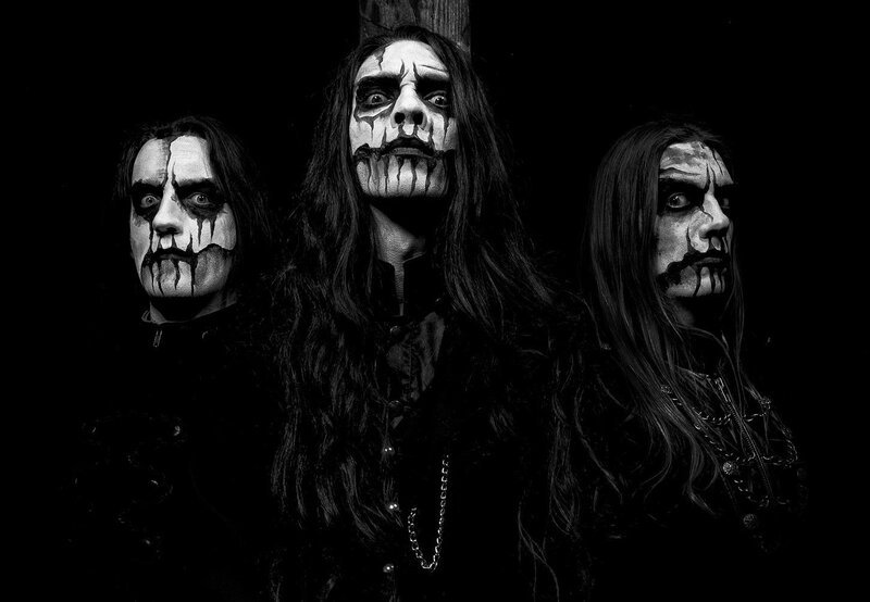 Three Musicians with Face Paint — Black