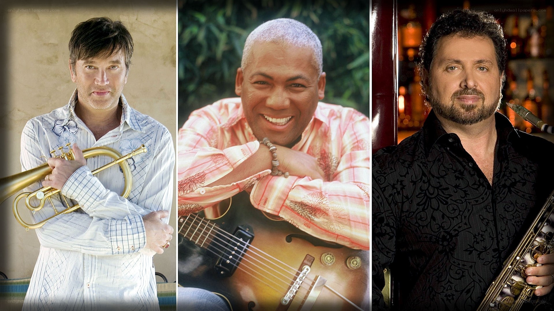 Three musicians with instruments