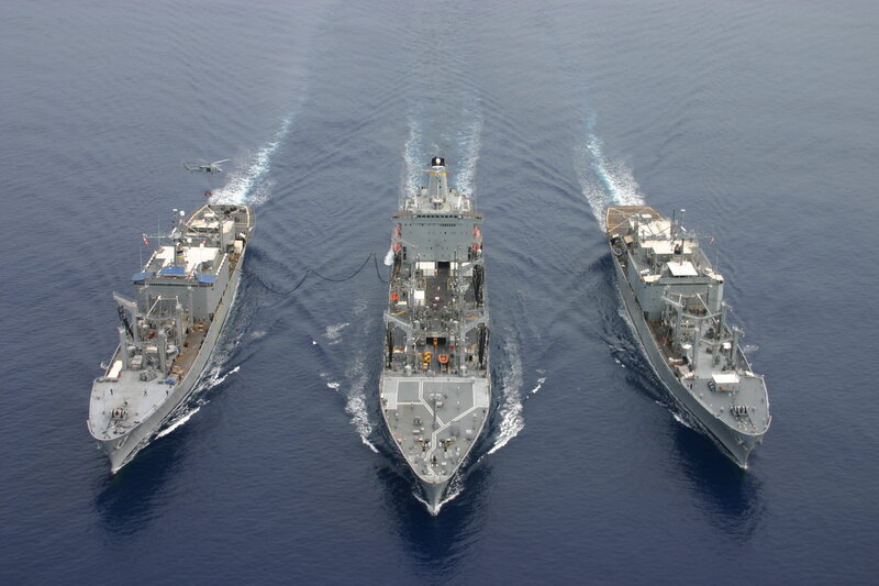 Three Naval Ships — Gray