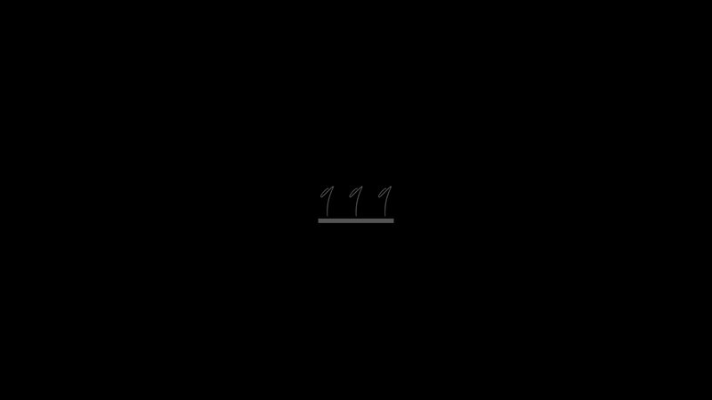 Three Numbers on Black