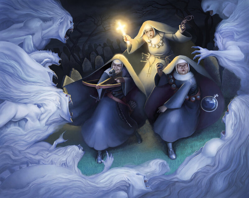 Three Nuns in a Graveyard