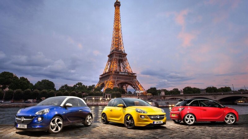 Three Opel cars in Paris