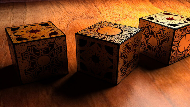 Three Ornate Cubes — Brown