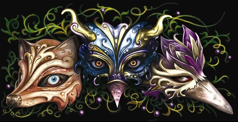 Three Ornate Masks