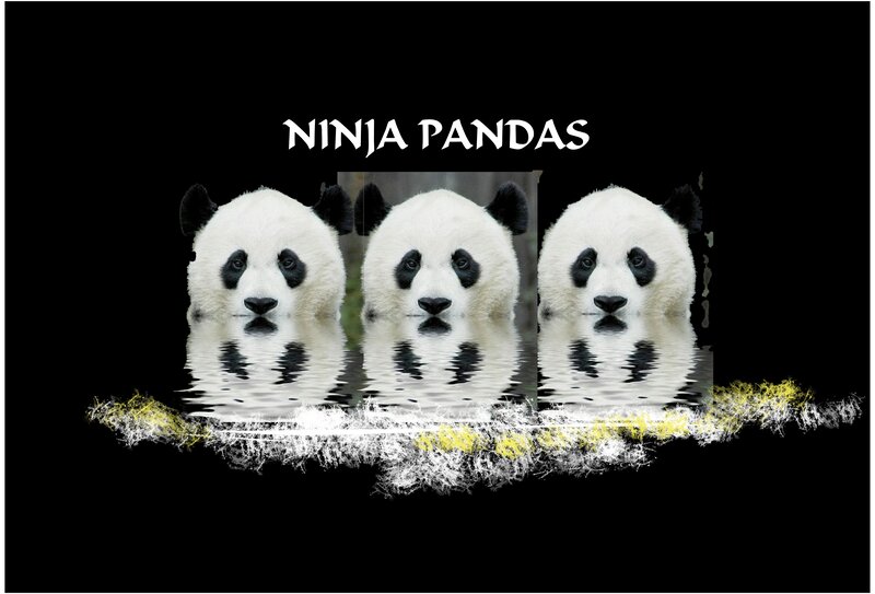 Three Panda Heads