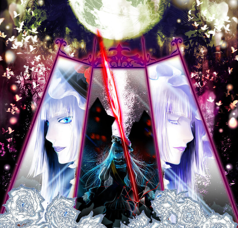 Three-panel anime fantasy scene