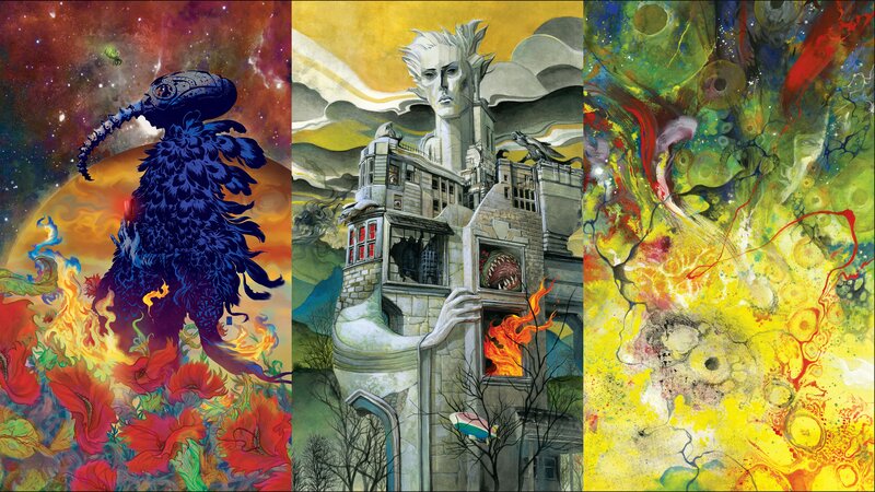 Three-panel Fantasy Artwork
