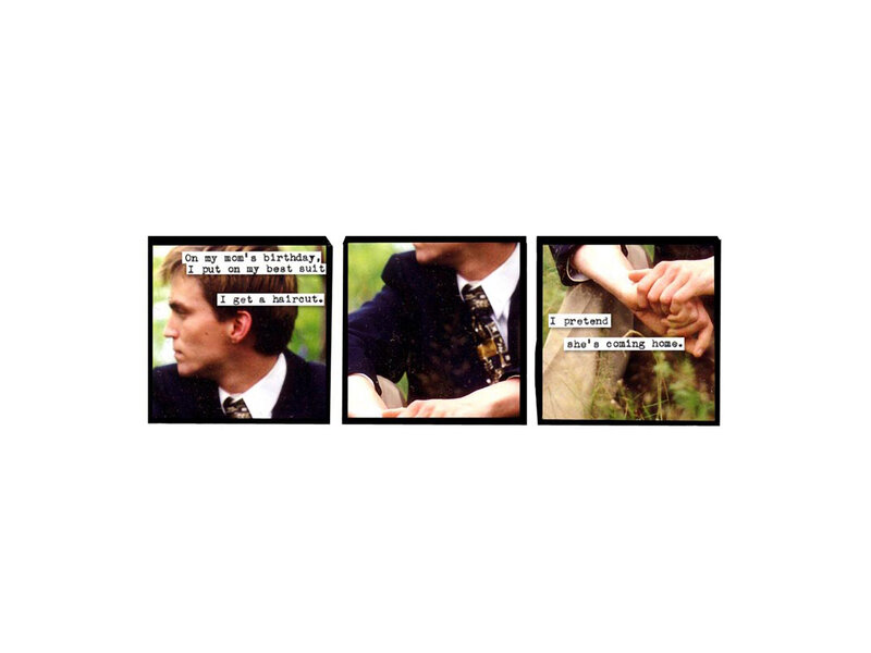 Three-panel photo with text