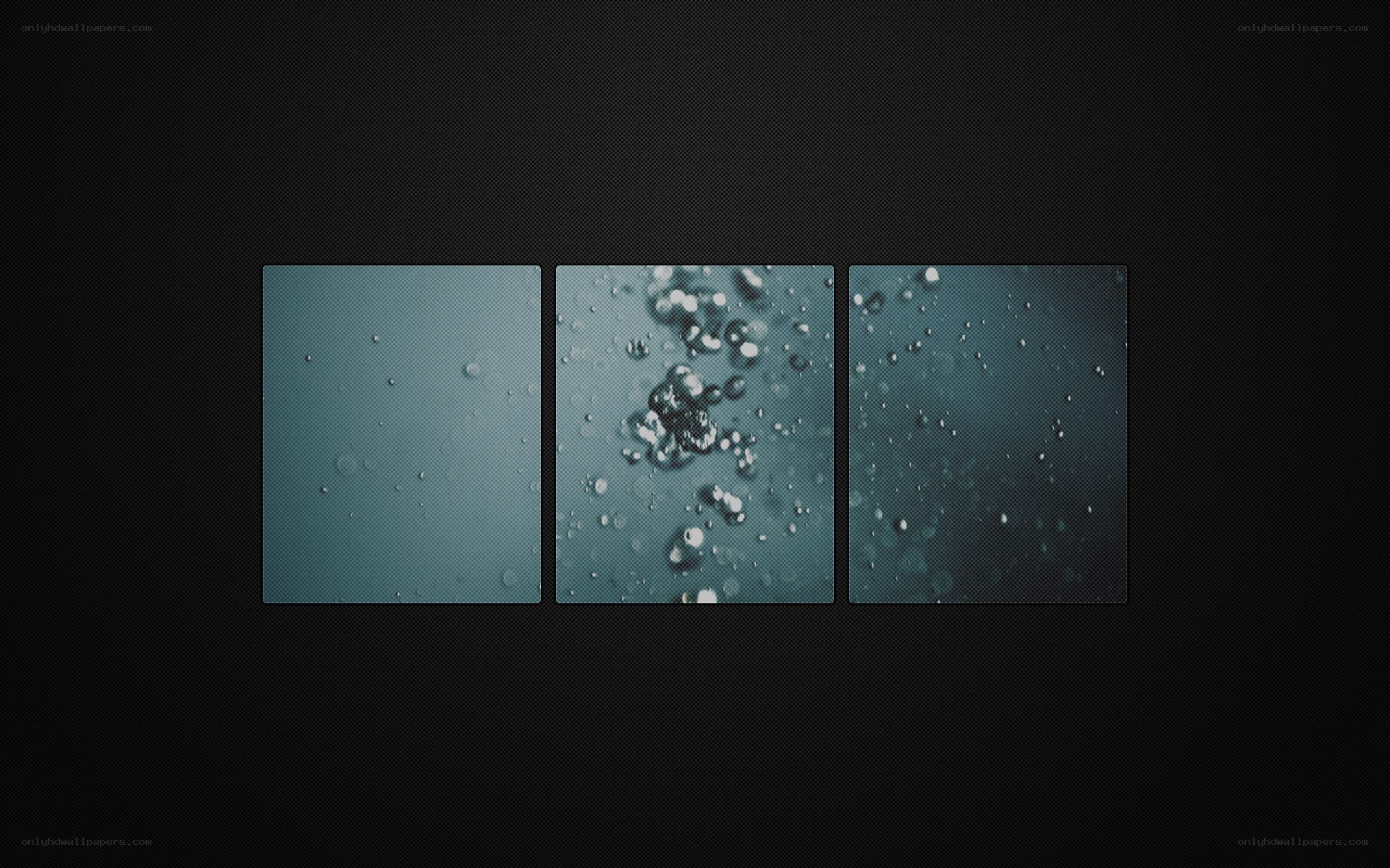 three-panel underwater bubbles