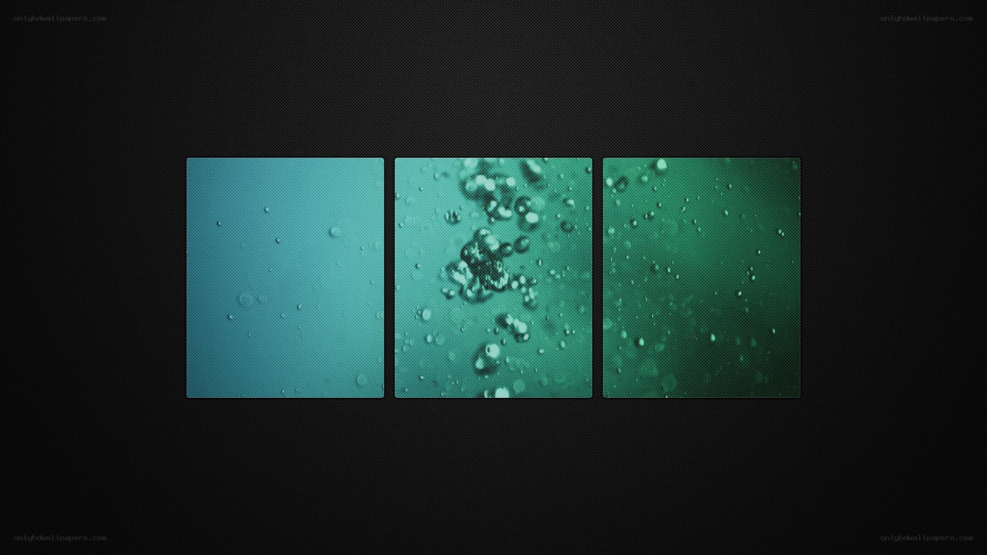 three-panel underwater scene