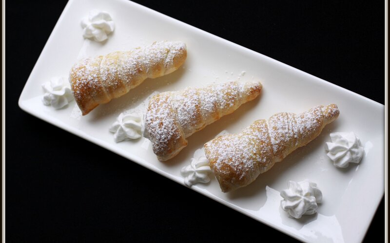 Three Pastries on Plate
