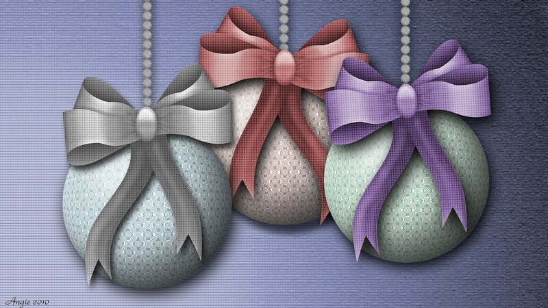 Three Patterned Ornaments