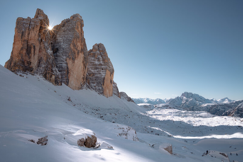 Three Peaks in Snow