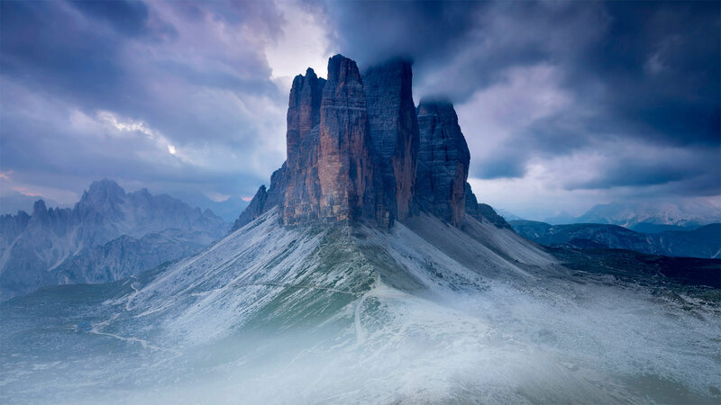 Three Peaks Mountain — Blue, Dramatic, Morning