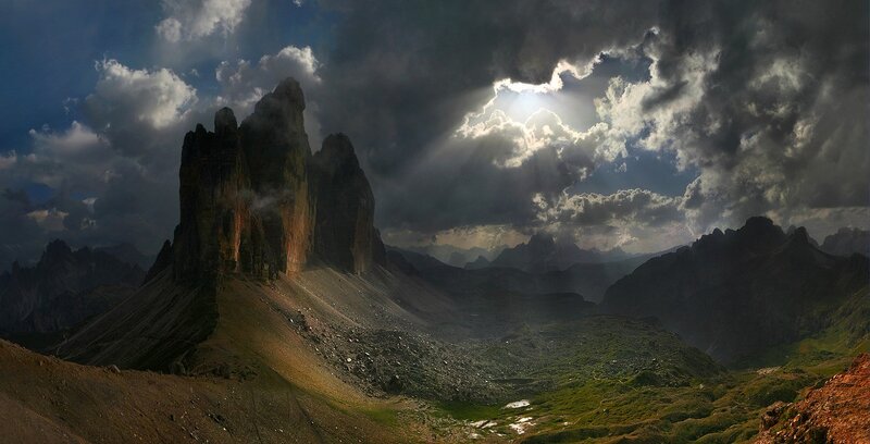 Three Peaks Mountain — Gray, Dramatic, Afternoon