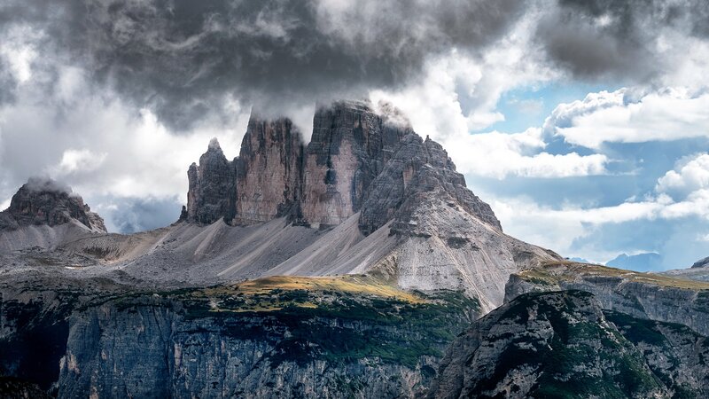 Three Peaks Mountain — Gray, Dramatic