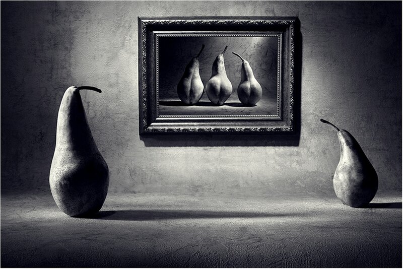 Three Pears in Still Life