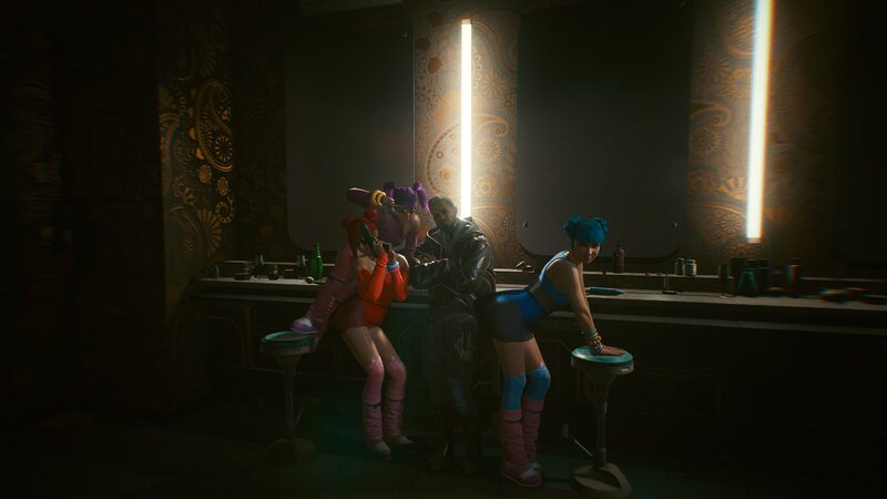 Three People at a Bar — Black